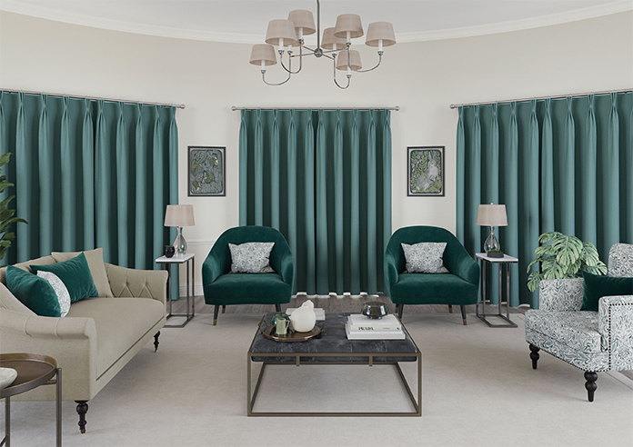 Stamford, Peacock - Made to Measure Curtains - Image 7